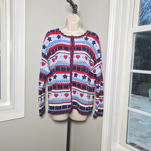 Design Options Philip Jane Gordon Crochet Cardigan ~ Women’s XL - Picture 6 of 8